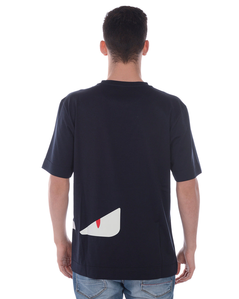 T-shirt Fendi Blu/Rosso XXL in Cotone - mem39