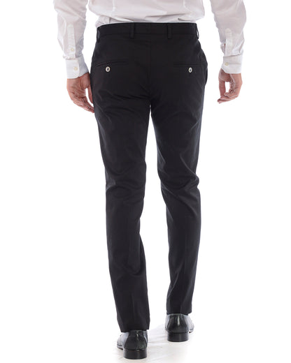 Pantaloni Daniele Alessandrini Cotone ed Elastan Nero M - mem39