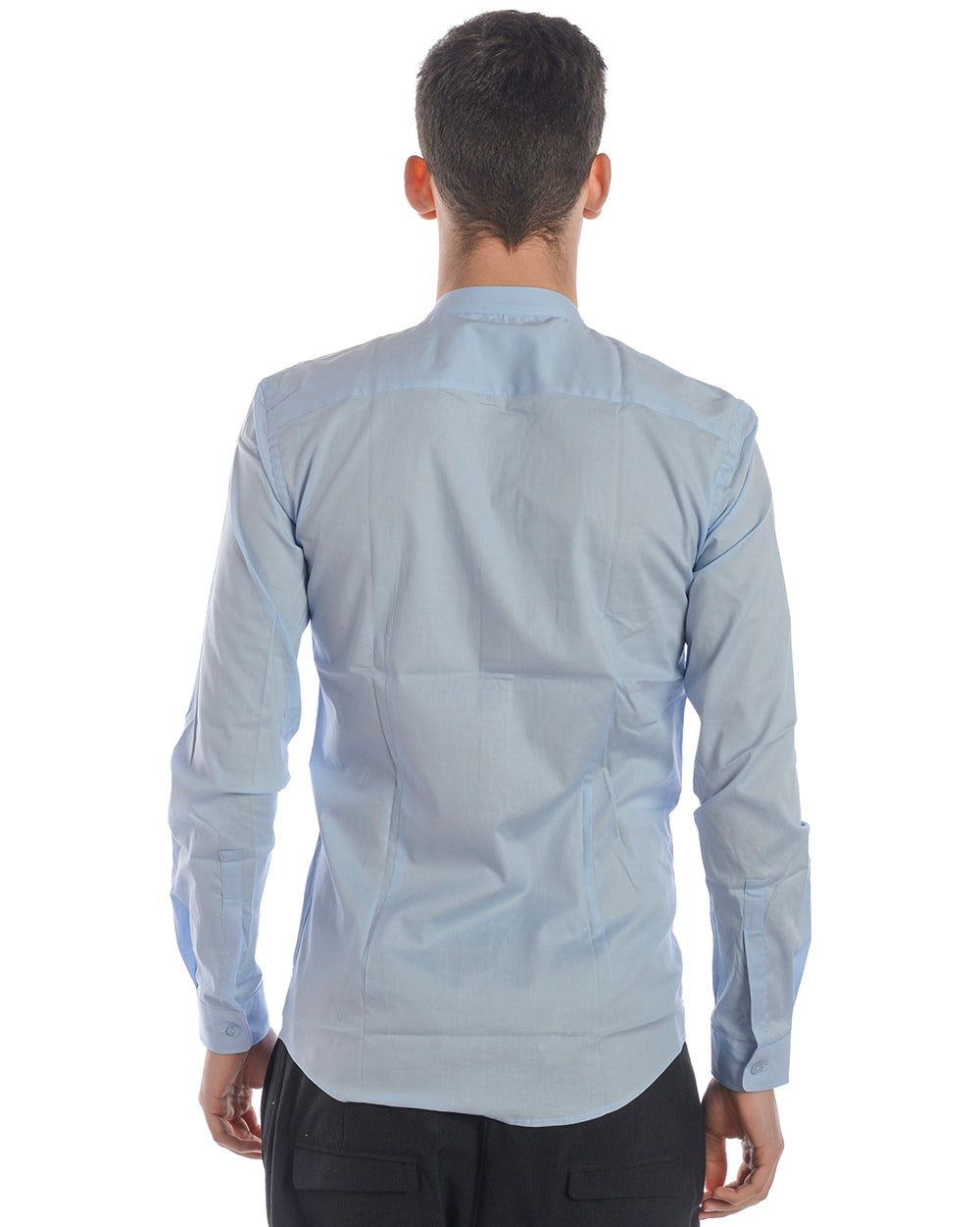 Camicia Celeste Slim Fit Daniele Alessandrini - mem39