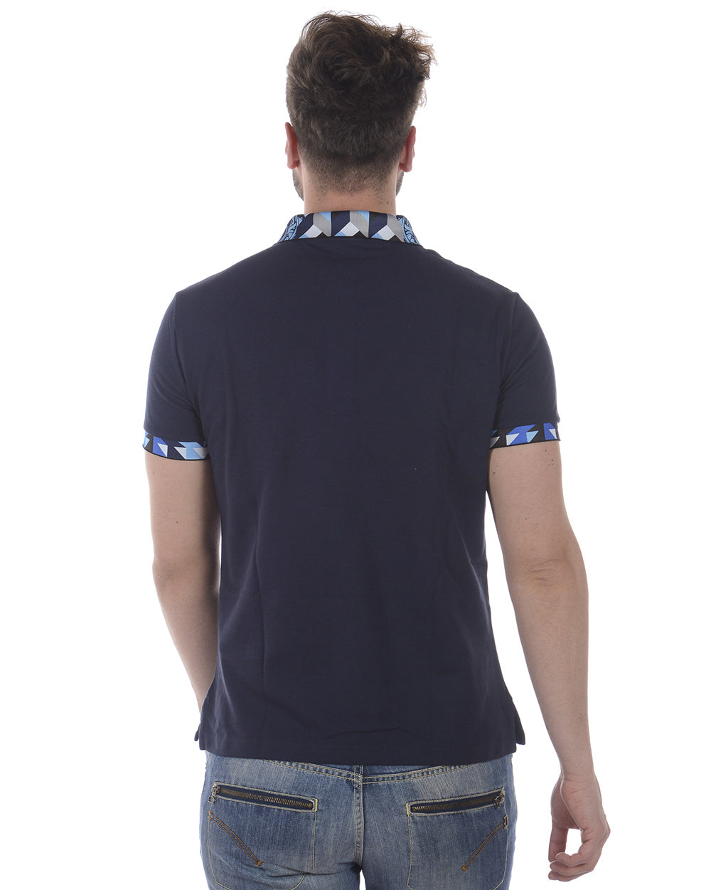 Polo Versace Jeans Blu Morbido in Cotone - mem39