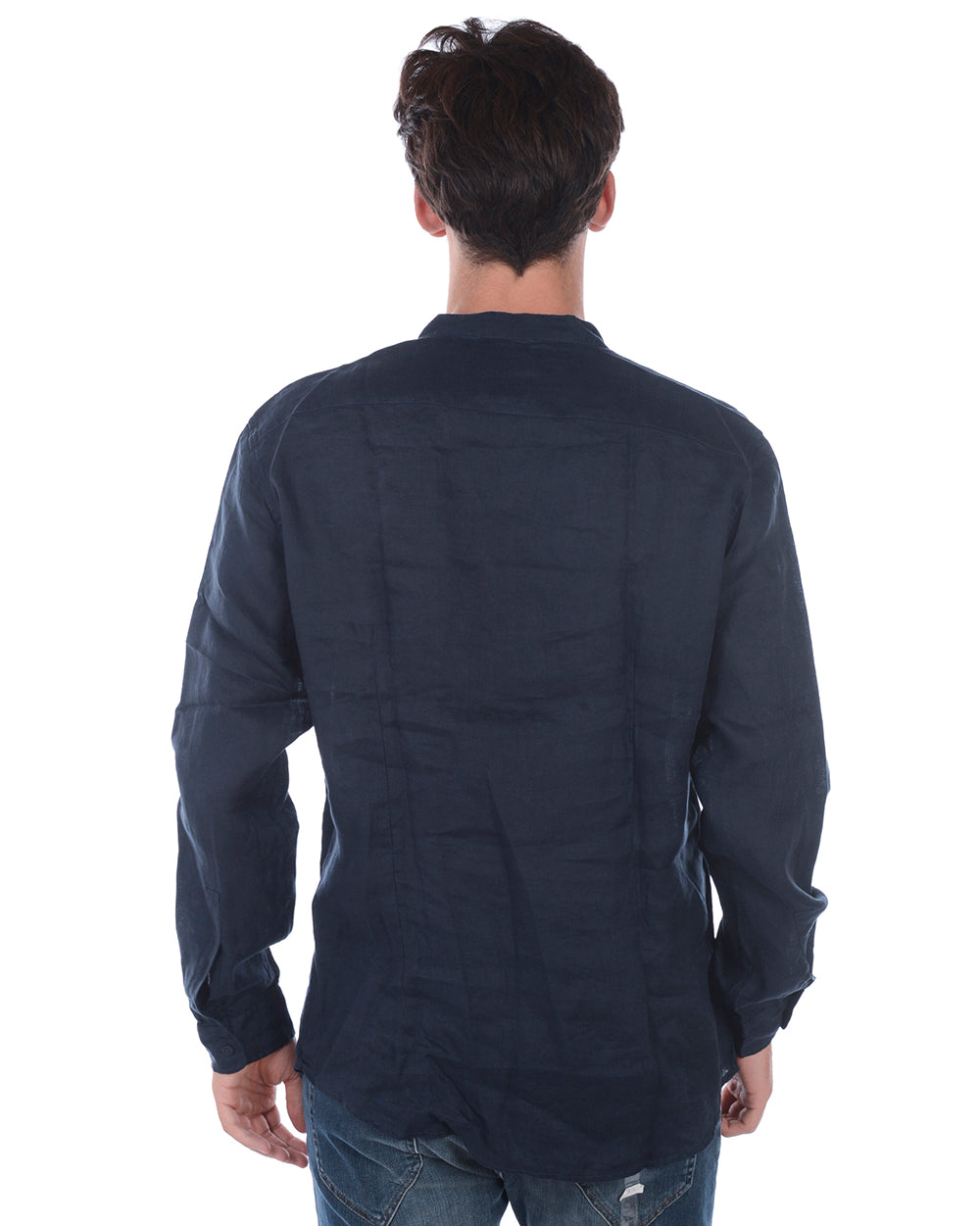 Camicia Lino Nero Daniele Alessandrini - mem39