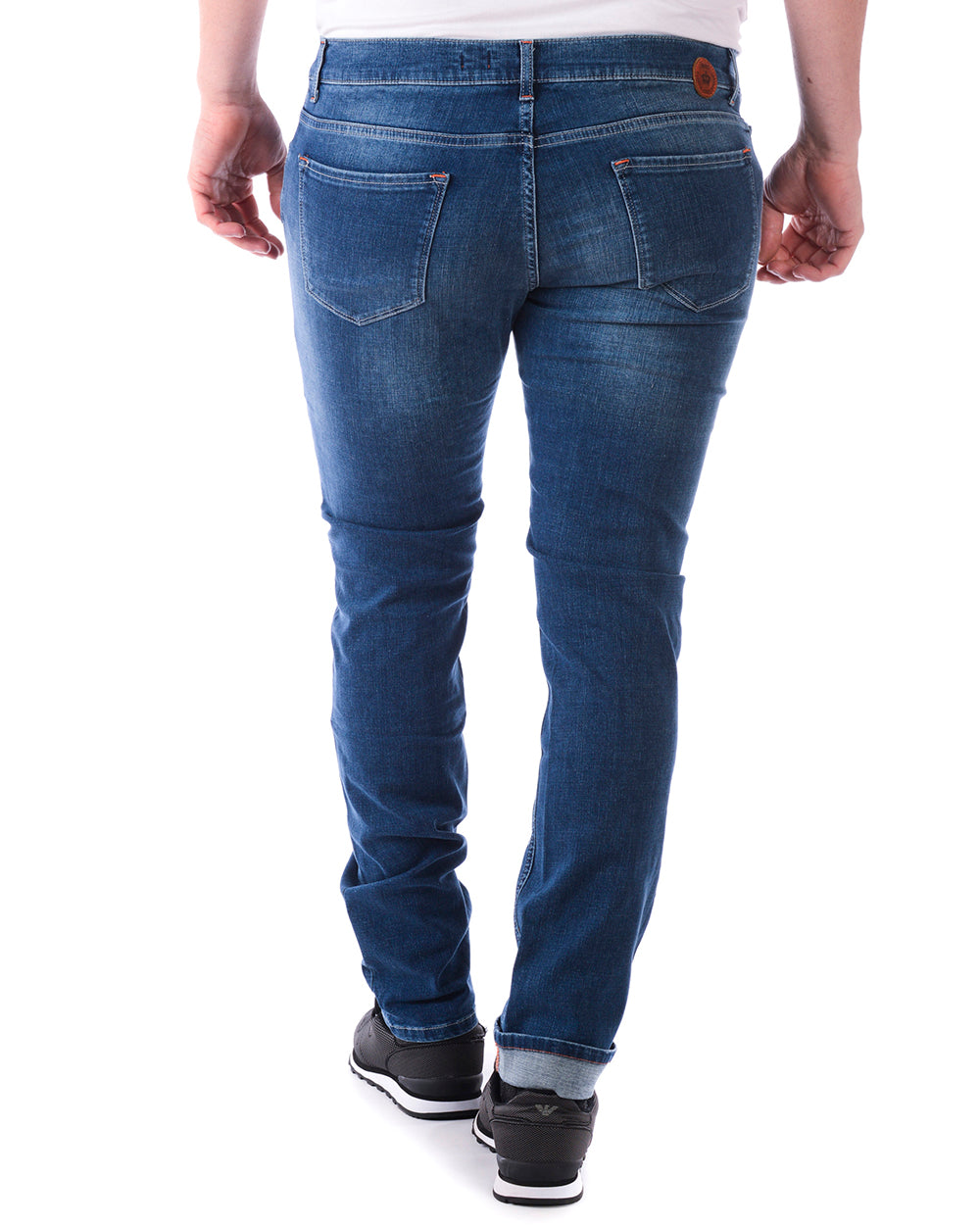 Jeans Denim Daniele Alessandrini con Chiusura a Bottoni - mem39