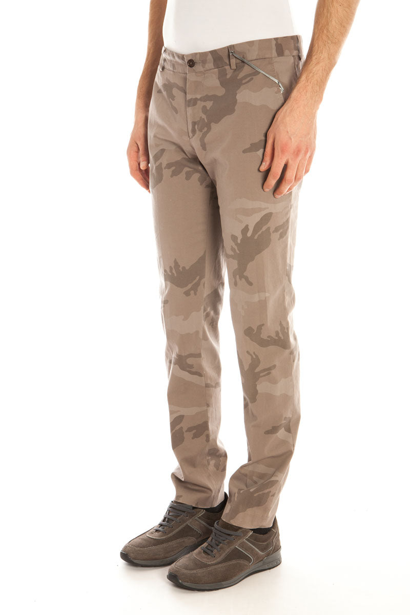 Pantaloni Daniele Alessandrini Beige 52 in Cotone Elastan - mem39