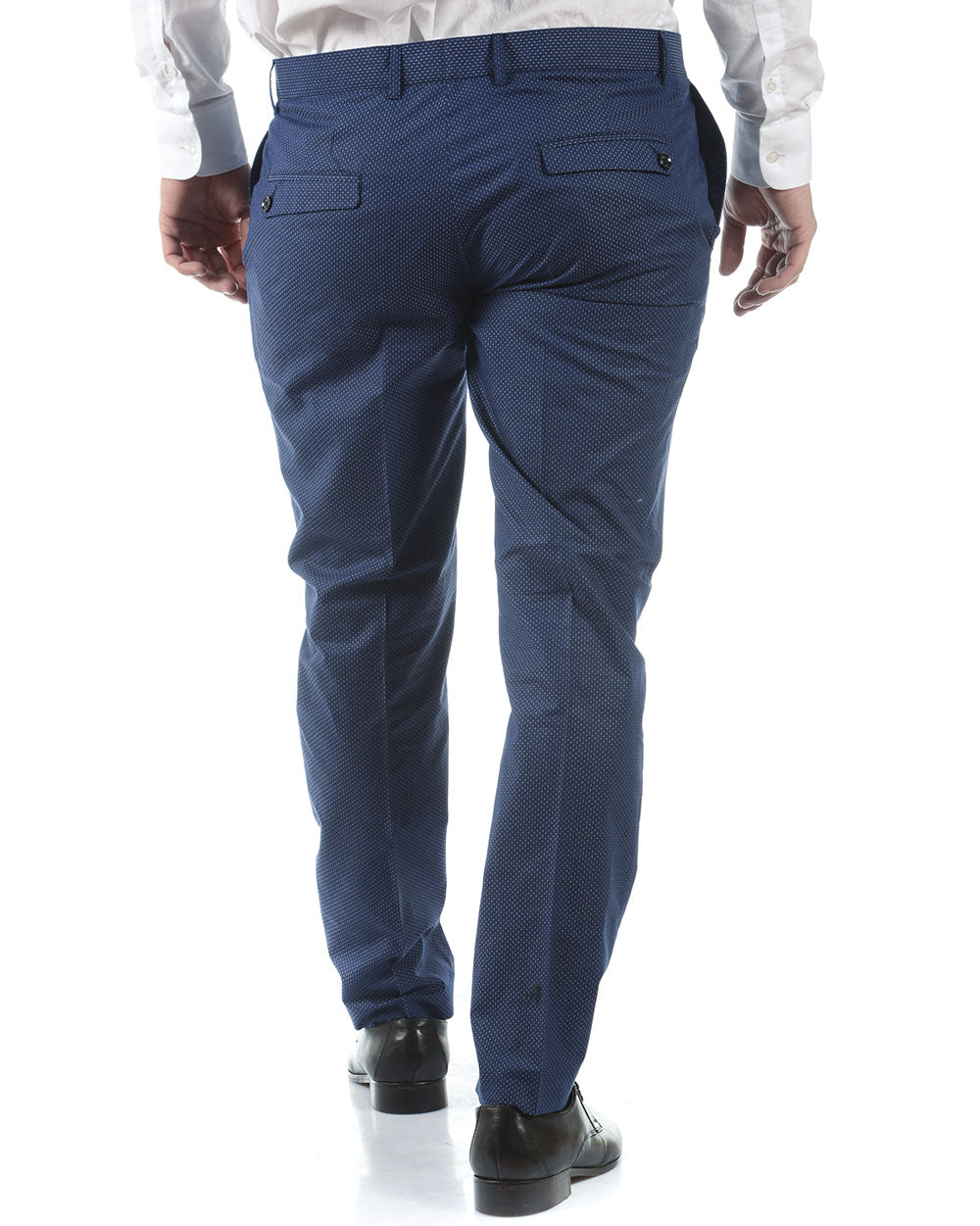 Pantaloni Daniele Alessandrini Blu Cotone Alta Qualità - mem39