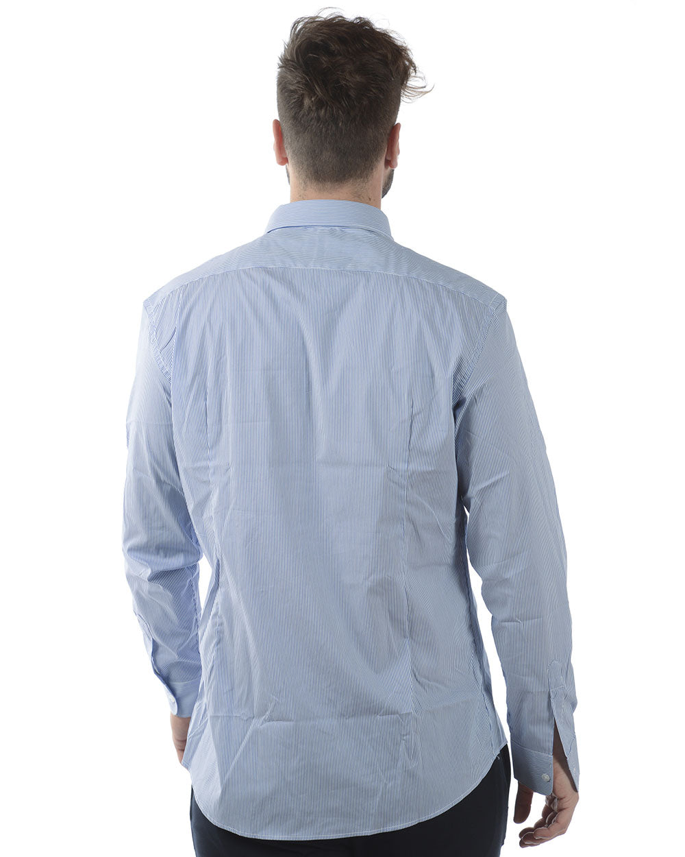 Camicia Eleganza Azzurro Bianco Daniele Alessandrini - mem39