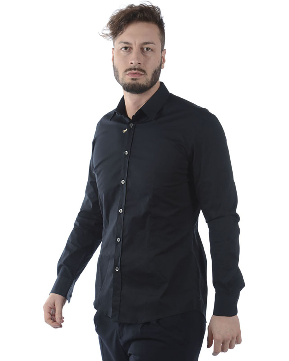 Camicia Daniele Alessandrini Blu Eleganza & Raffinatezza - mem39