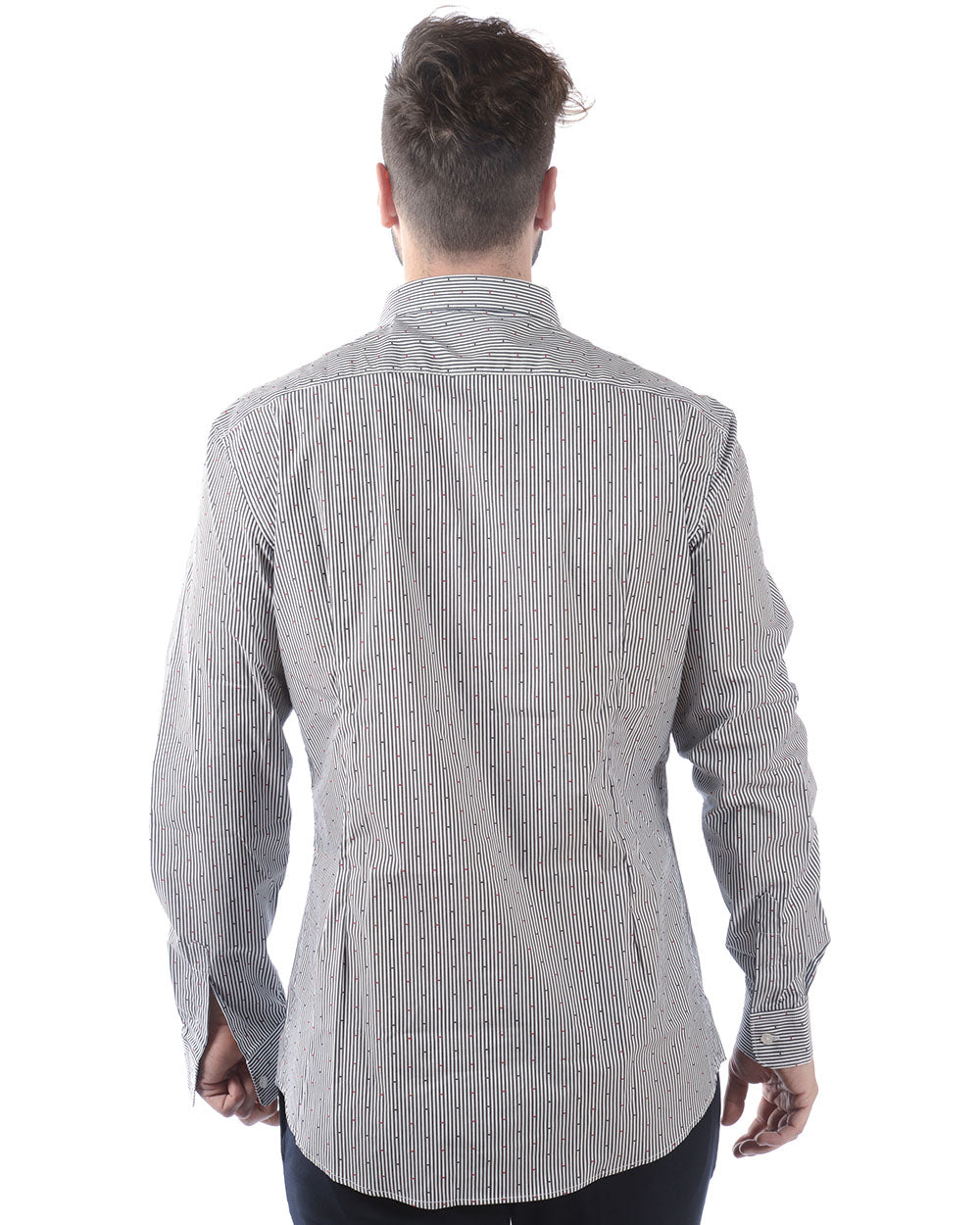 Camicia Daniele Alessandrini Cotone-Elastan Nera - Taglia 43 - mem39