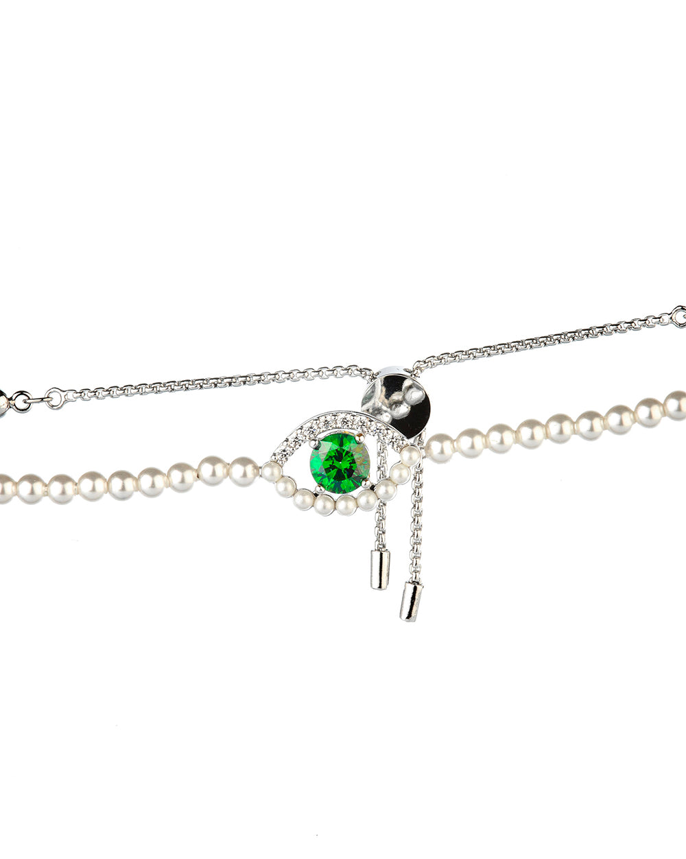 Bracciale Swarovski Eleganza Brillante Bianco e Verde M - mem39