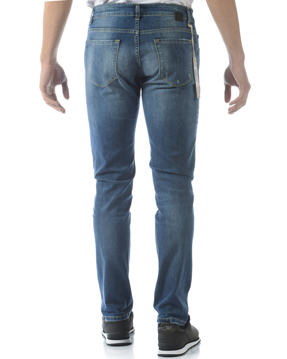 Jeans Daniele Alessandrini Classico con Chiusura a Bottoni - mem39