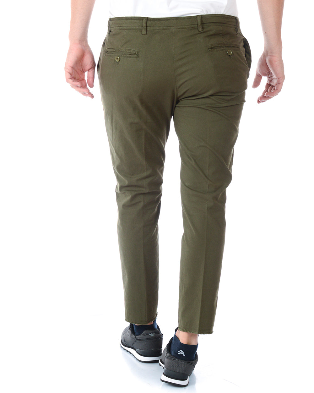 Pantaloni Daniele Alessandrini Verde Oliva M - mem39