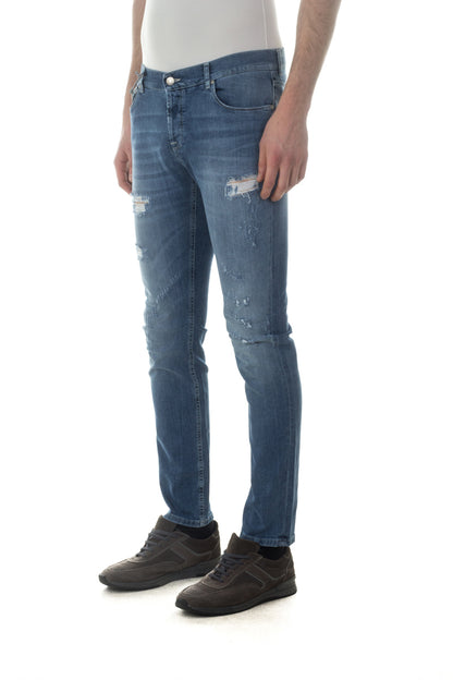 Jeans Denim Daniele Alessandrini Con Chiusura a Bottoni - mem39