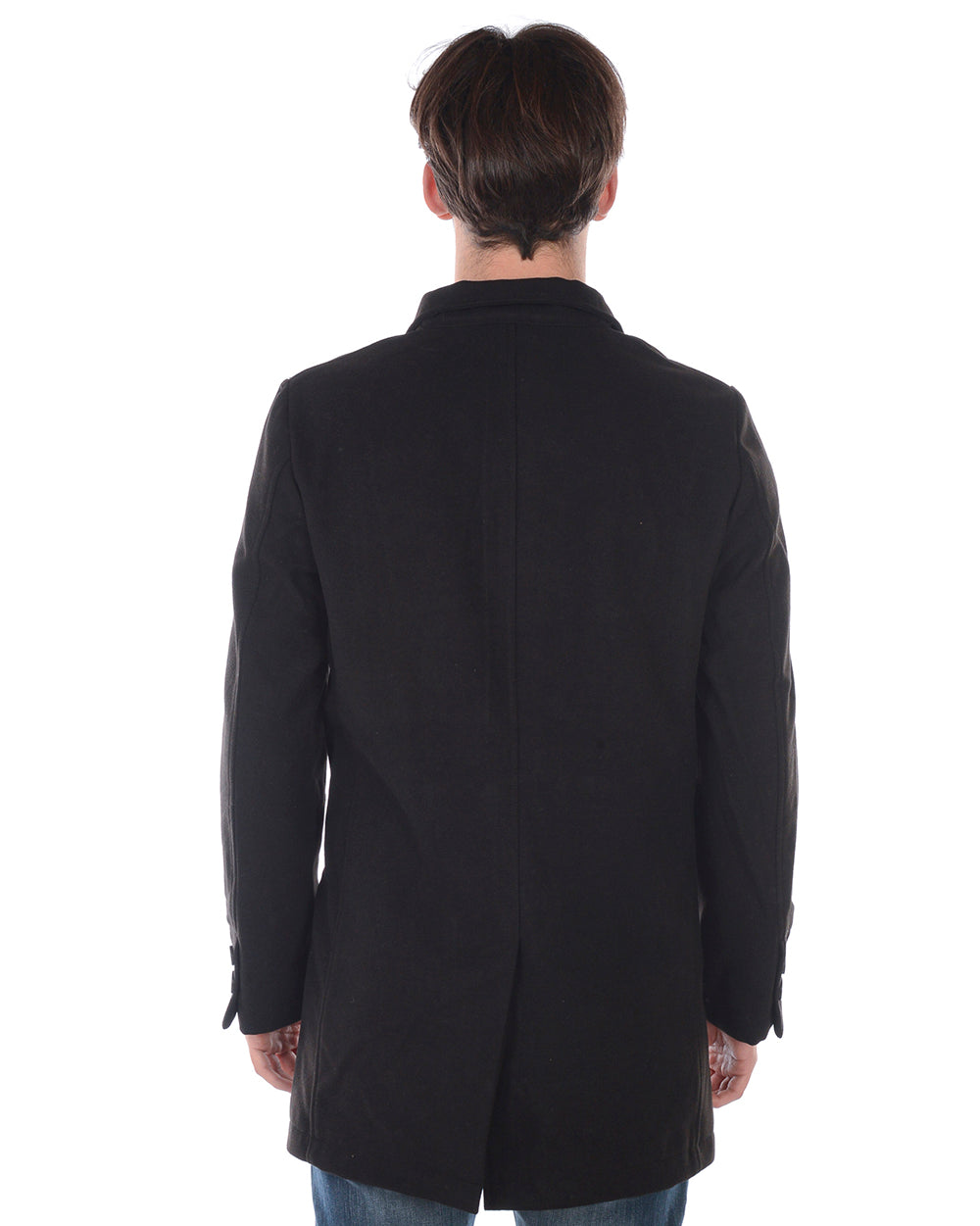 Cappotto Nero Elegante Daniele Alessandrini - mem39