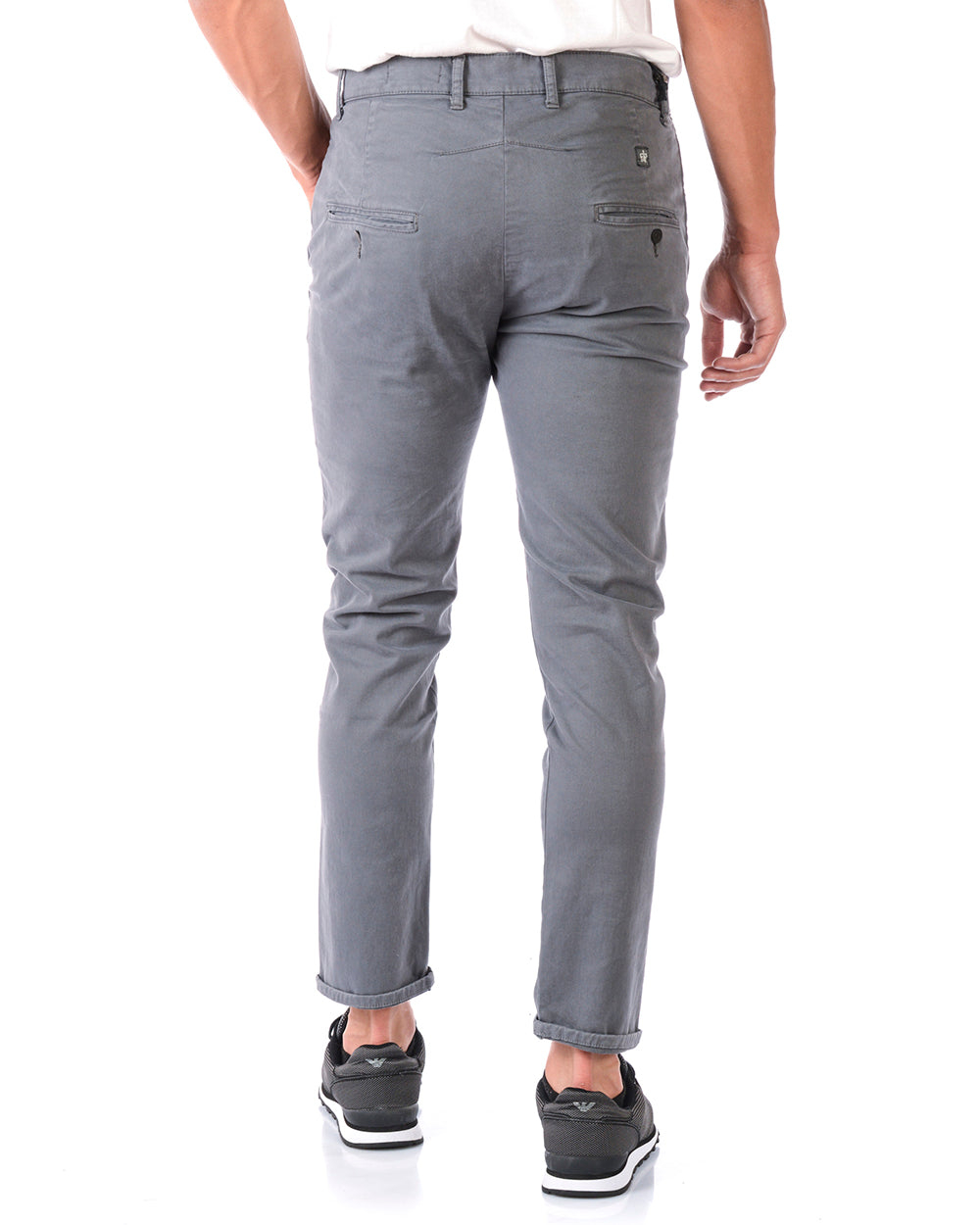 Jeans Grigio Daniele Alessandrini 31, Chiusura con Bottoni - mem39