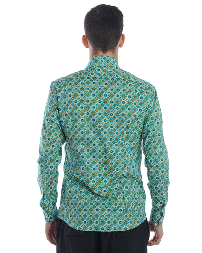 Camicia Verde Manica Lunga Daniele Alessandrini - mem39