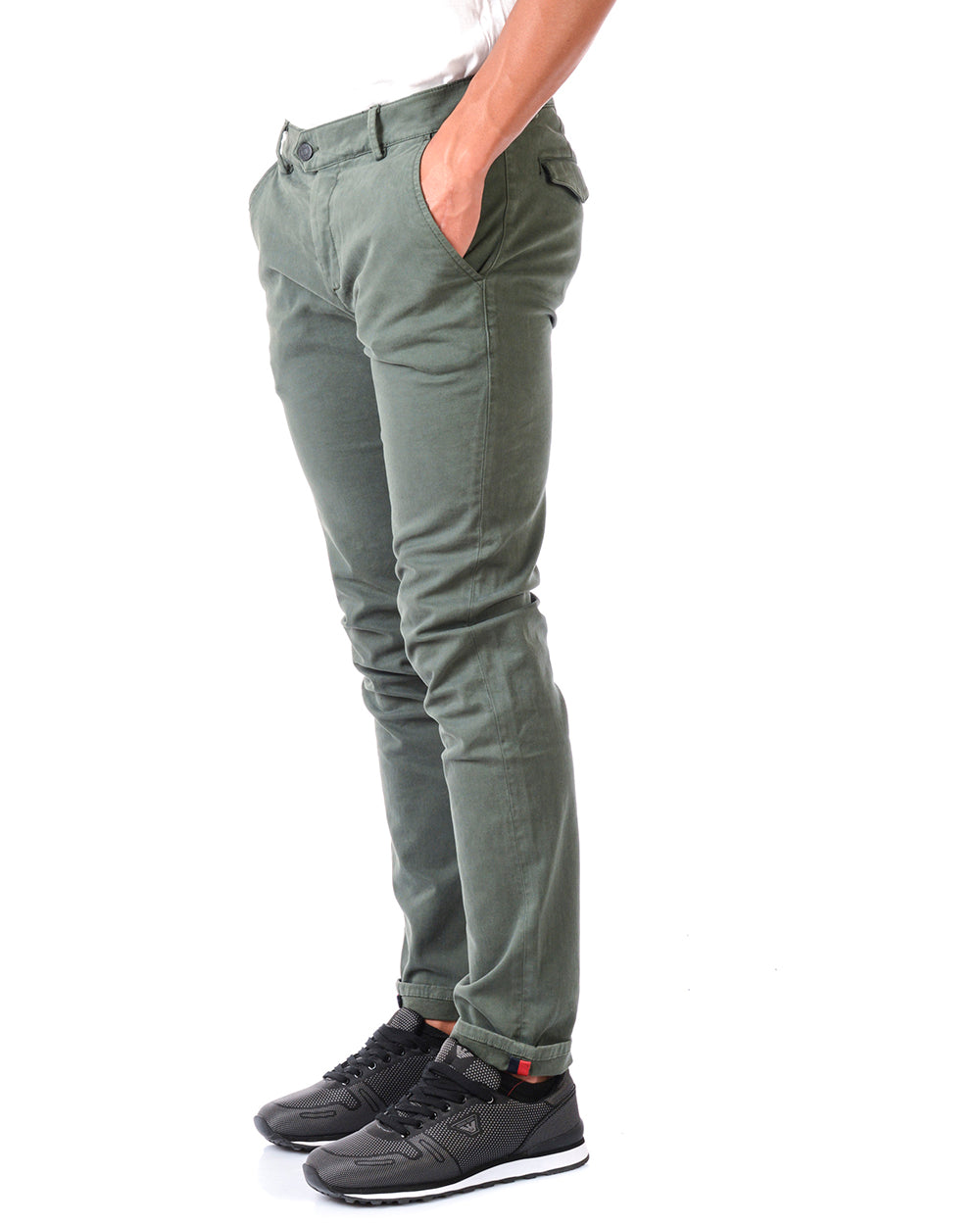 Jeans Daniele Alessandrini Verde Oliva Taglia M - mem39