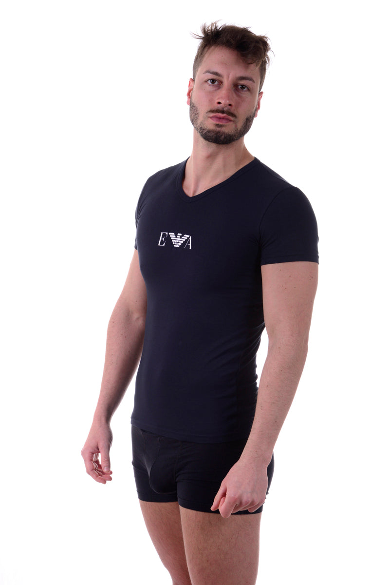 Maglietta Blu Stretch Emporio Armani - mem39