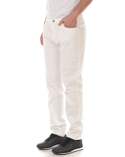 Pantaloni Bianchi Cotone Elastan Daniele Alessandrini - mem39