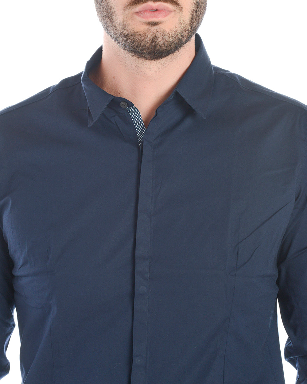 Camicia Blu Eleganza in Cotone - Daniele Alessandrini - mem39