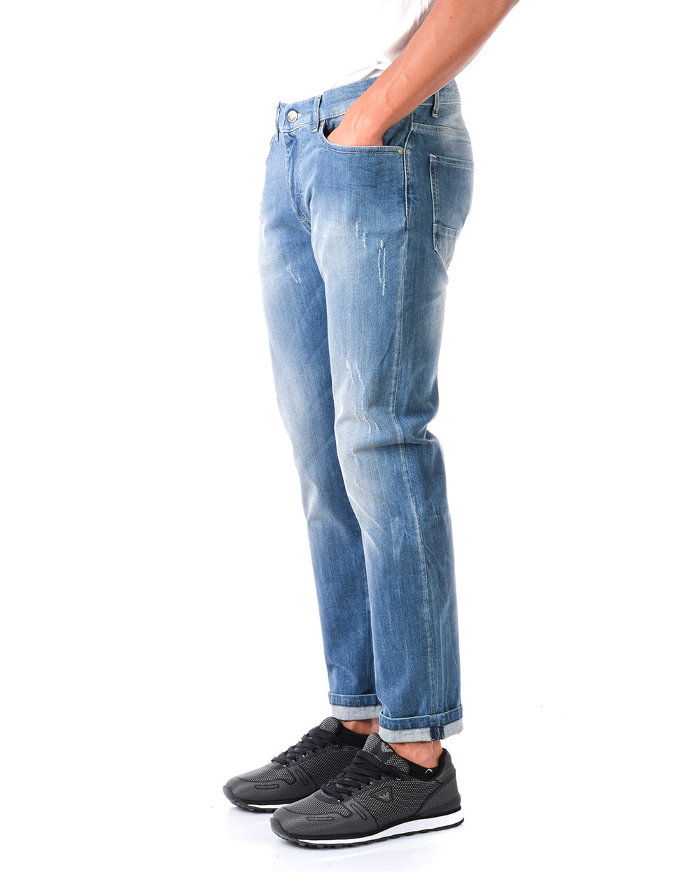 Jeans Stretch Denim Stretto Alessandrini. - mem39