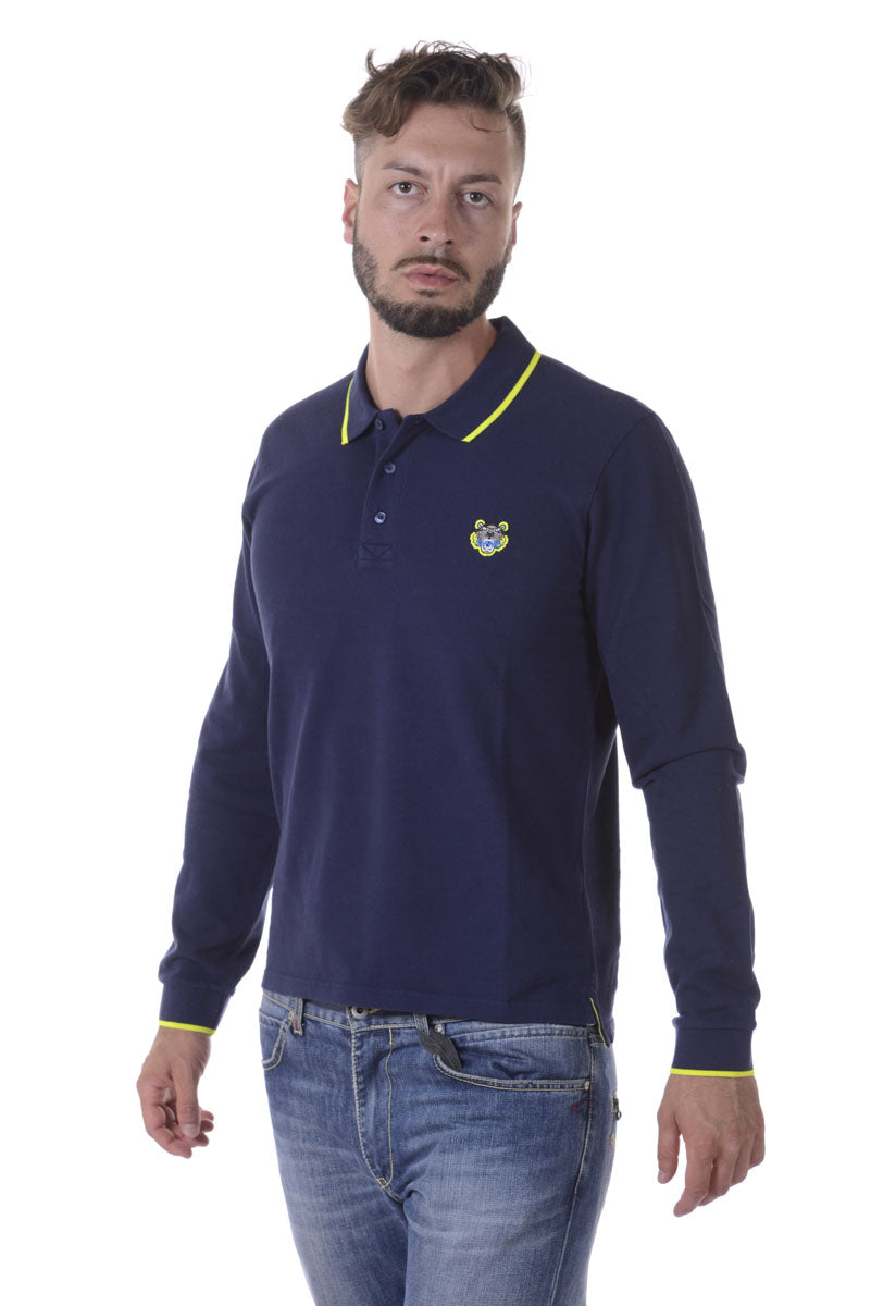 Polo Kenzo Blu Chiaro Lunga - mem39