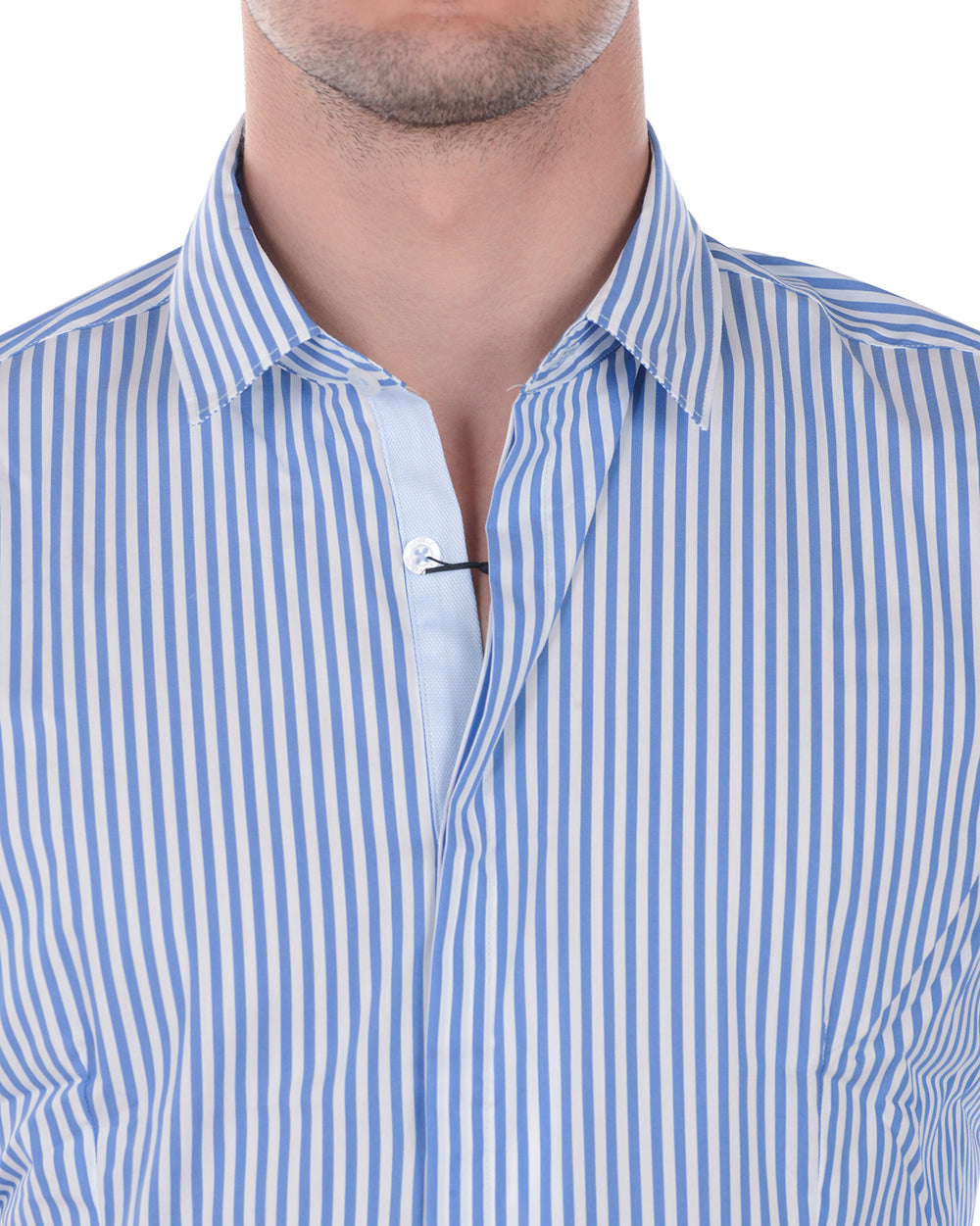 Camicia Blu in Cotone Daniele Alessandrini - mem39