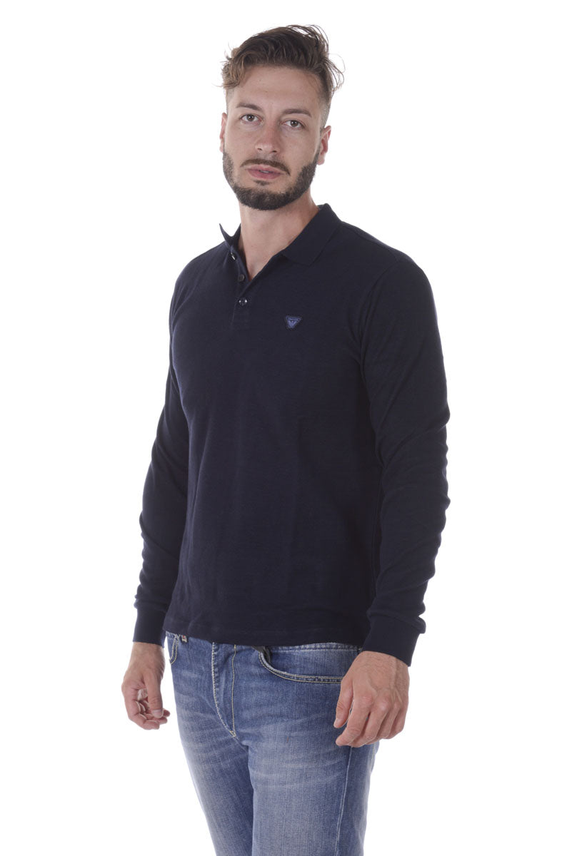 Polo Armani Jeans AJ Blu con Logo Ricamato - mem39