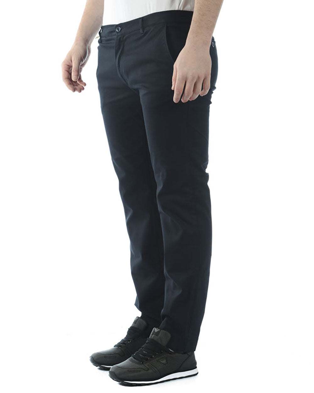 Pantaloni Blu Zip Bottone Daniele Alessandrini M - mem39