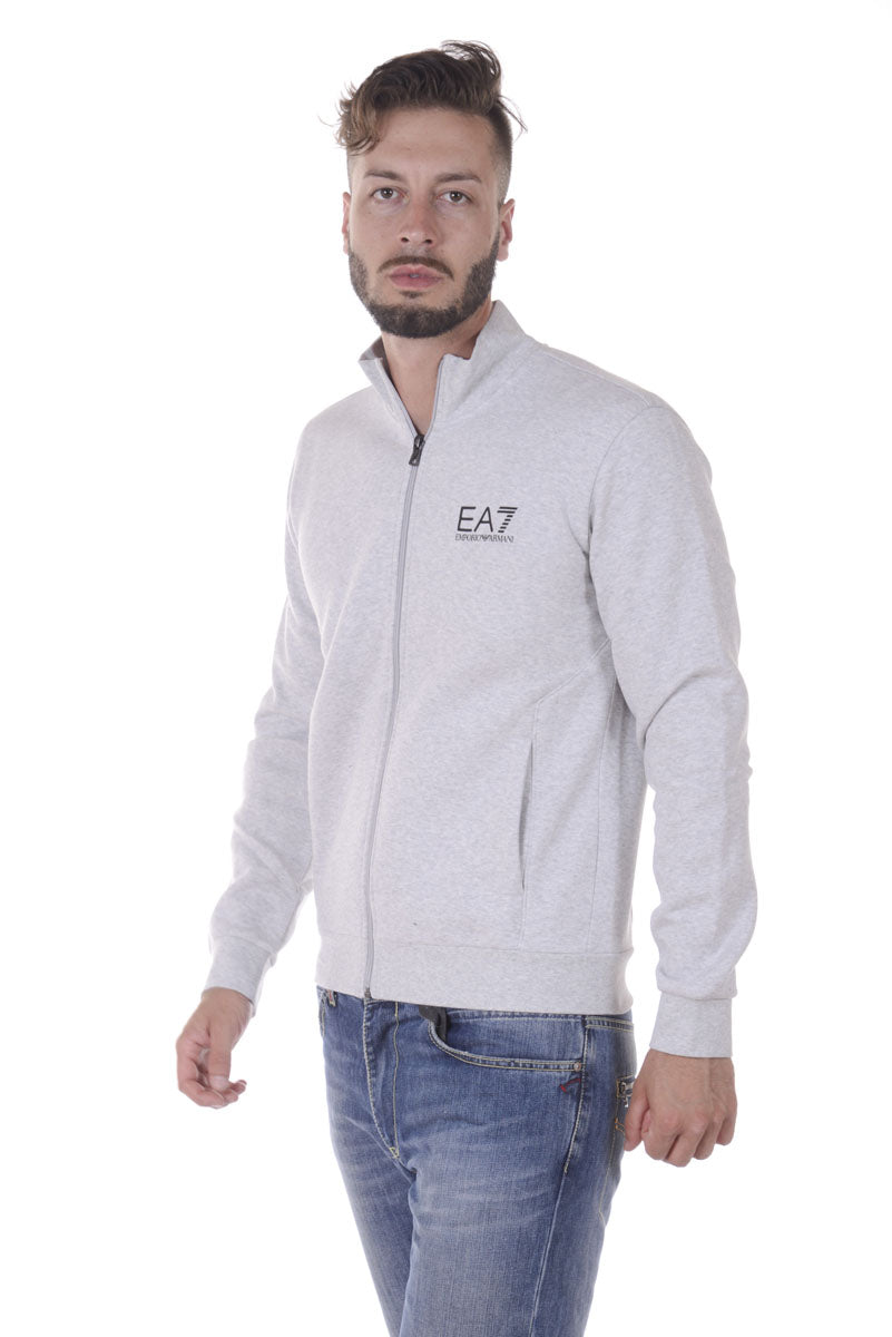 Felpa EA7 Blu A/I Con Zip - mem39