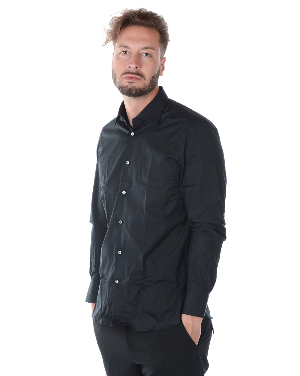 Camicia Zegna Nero 39 - Eleganza Senza Tempo - mem39