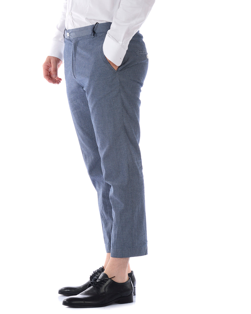 Pantaloni Daniele Alessandrini Cotone Azzurro M - mem39