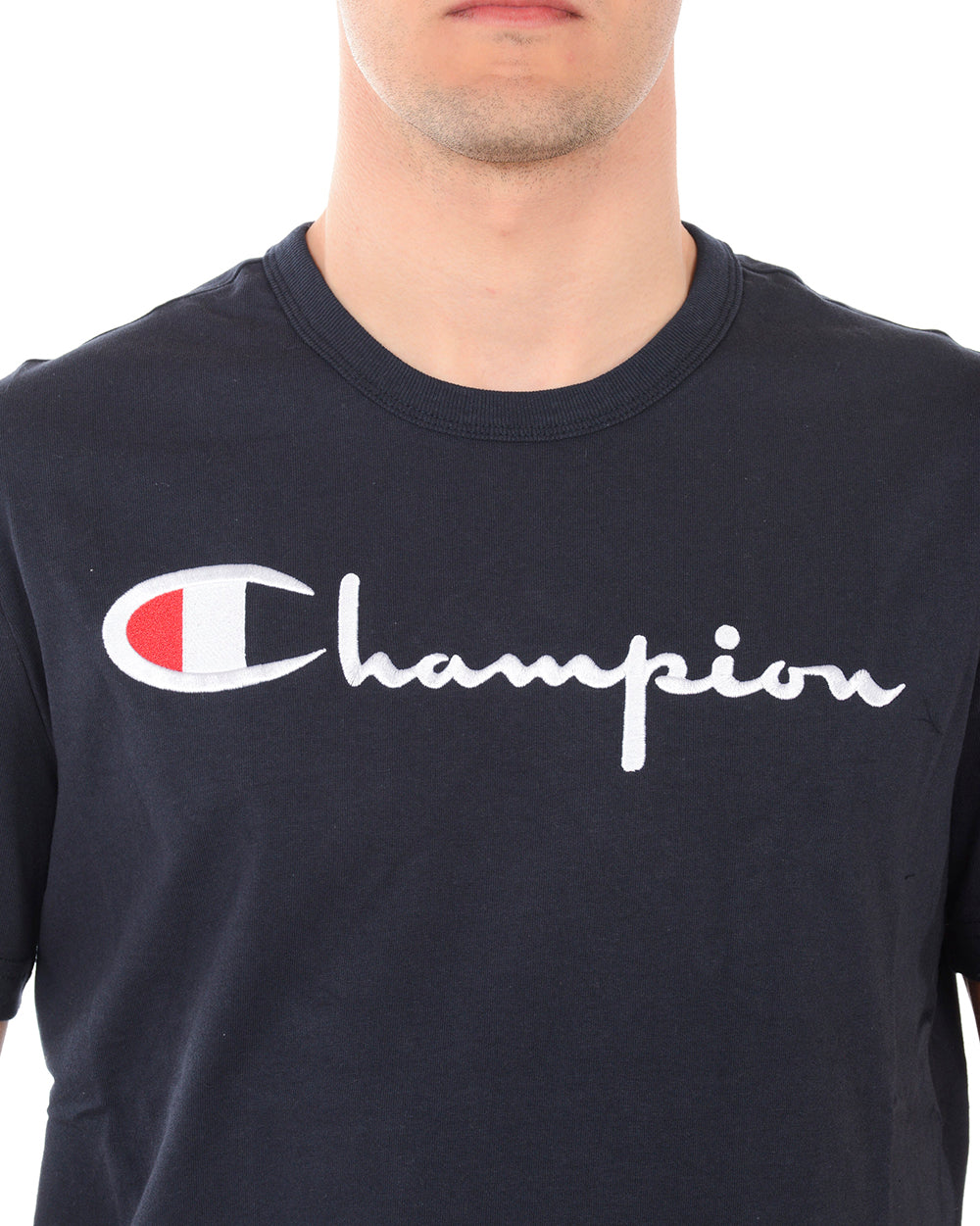 Maglia Champion Blu Scuro Ricamata - mem39