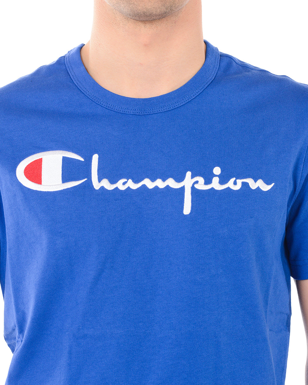 Maglia Champion Blu Scuro Ricamata - mem39