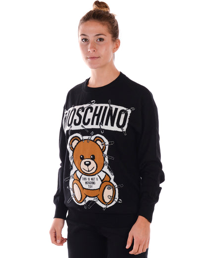 Maglia Moschino Bianca con Logo Distintivo - mem39