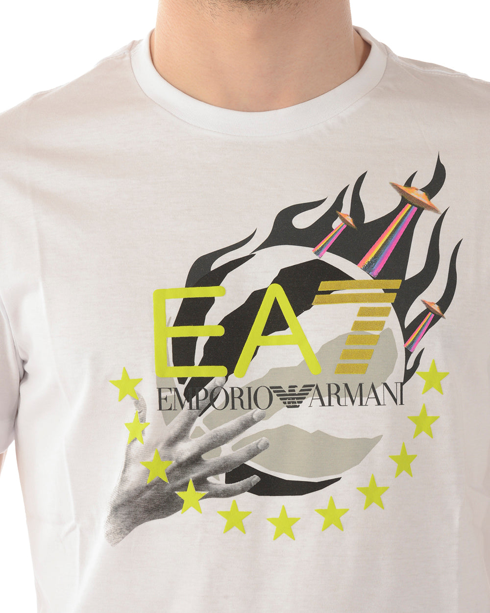 T-shirt stampata Emporio Armani EA7 - Bianco Scuro - mem39