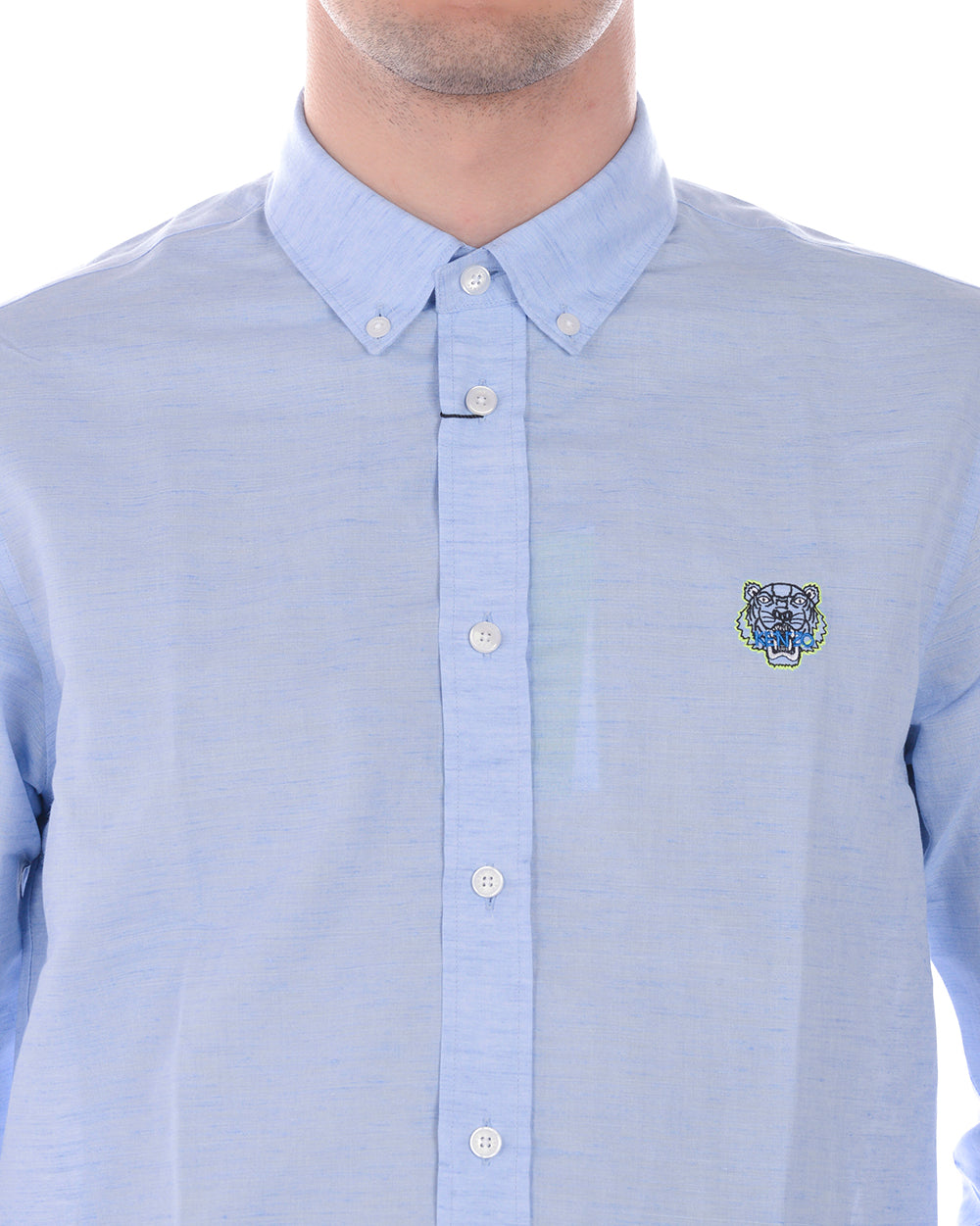 Camicia Kenzo Blu in Lino e Cotone - mem39