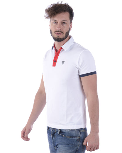 Polo EA7 Bianco e Rosso by Emporio Armani - mem39