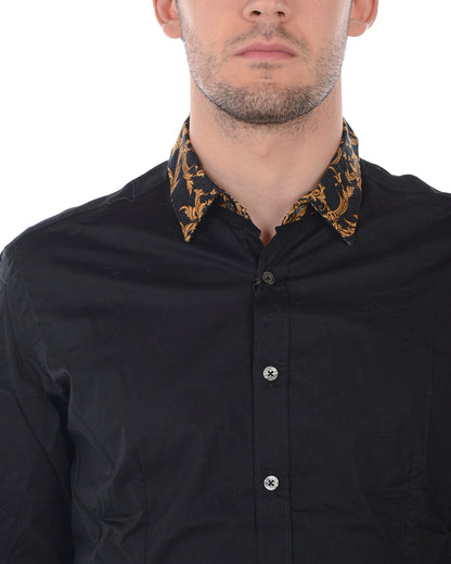 Camicia Viscosa Nera Daniele Alessandrini - mem39