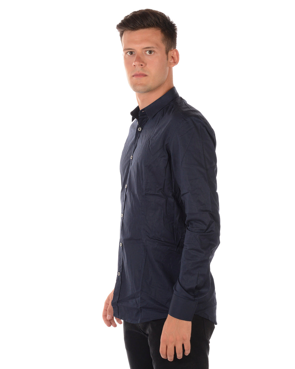 Camicia Daniele Alessandrini Blu Elegante - mem39