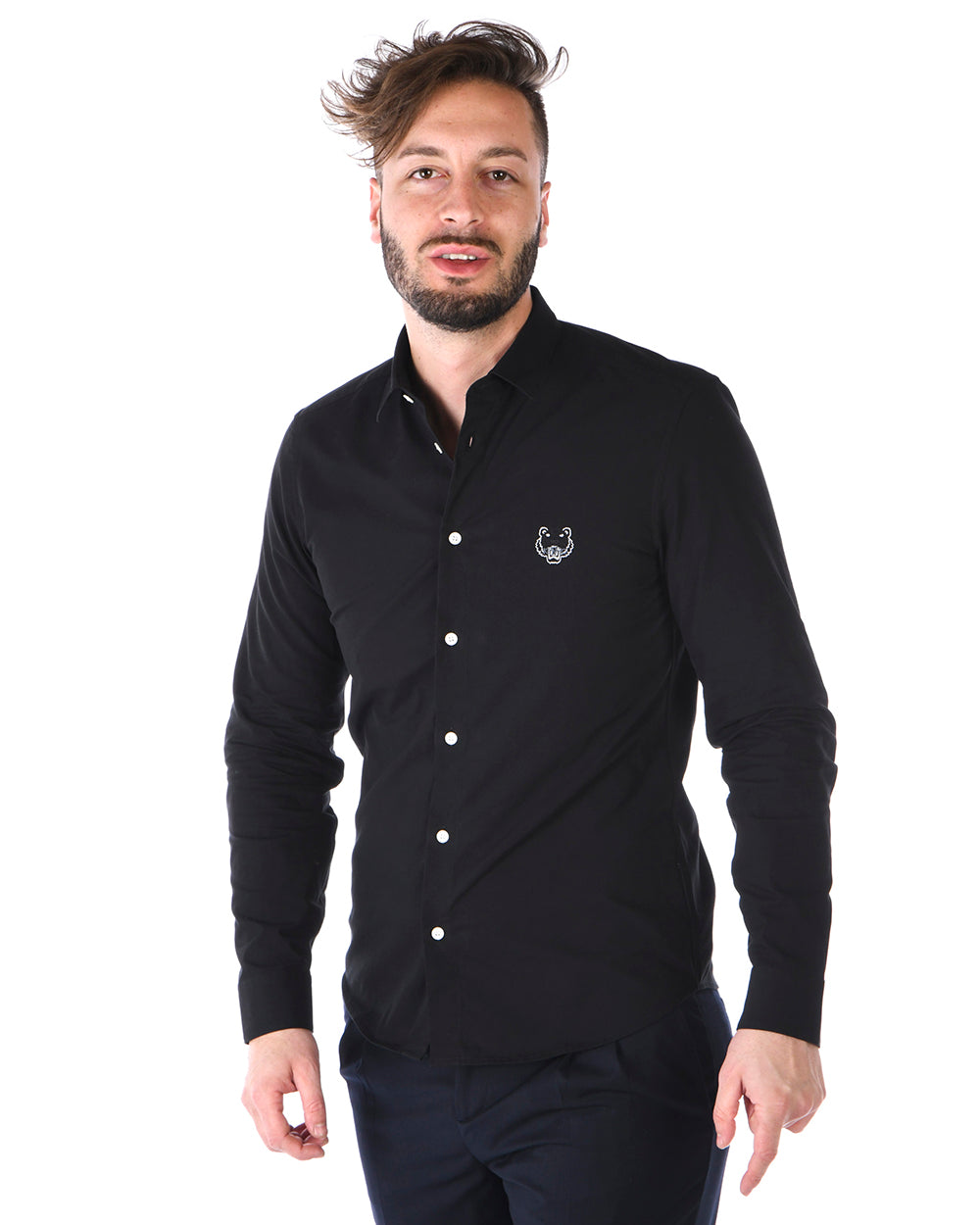 Camicia Kenzo Slim Fit Nero - mem39