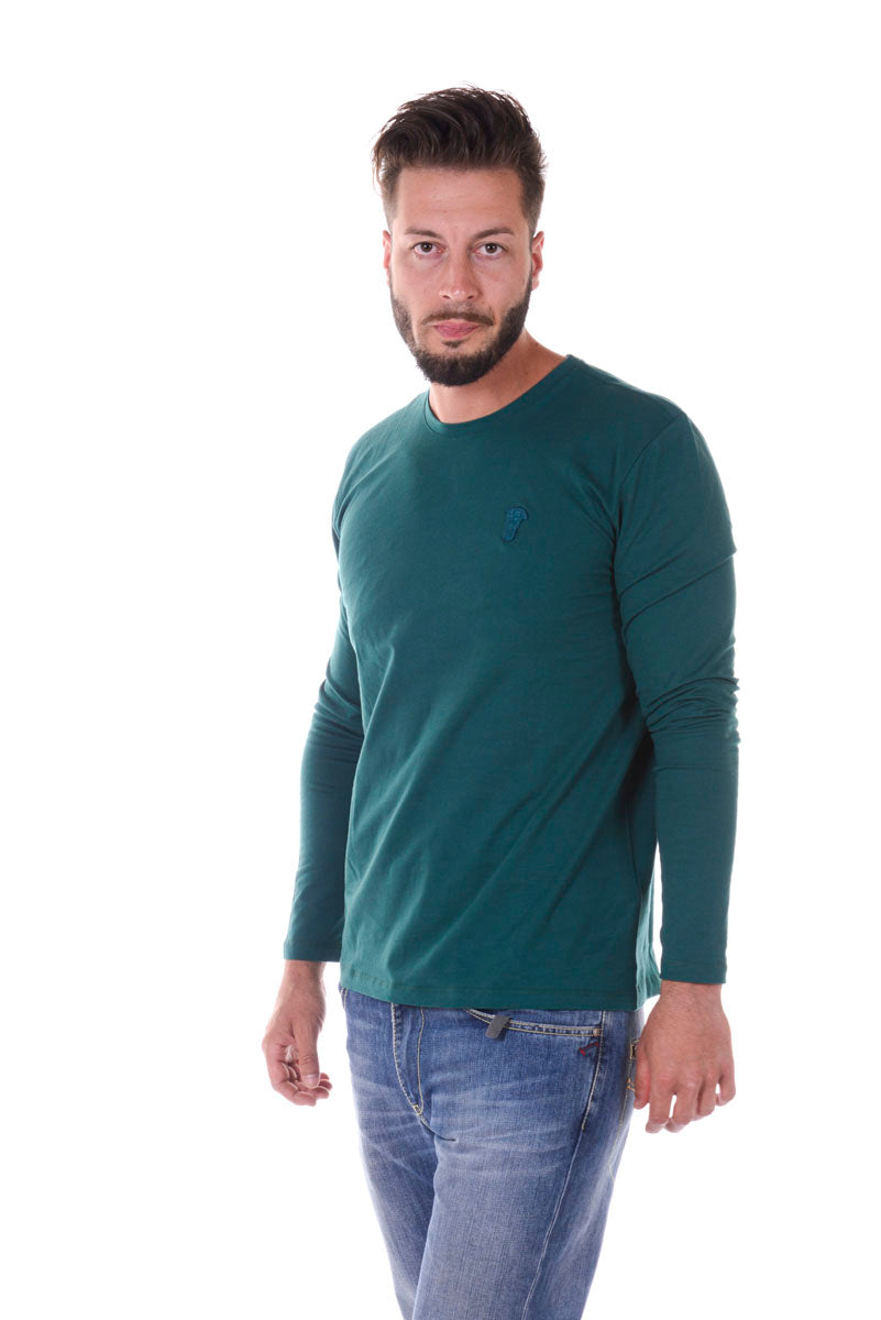 Maglietta Versace Collection: Verde Long Sleeve - mem39