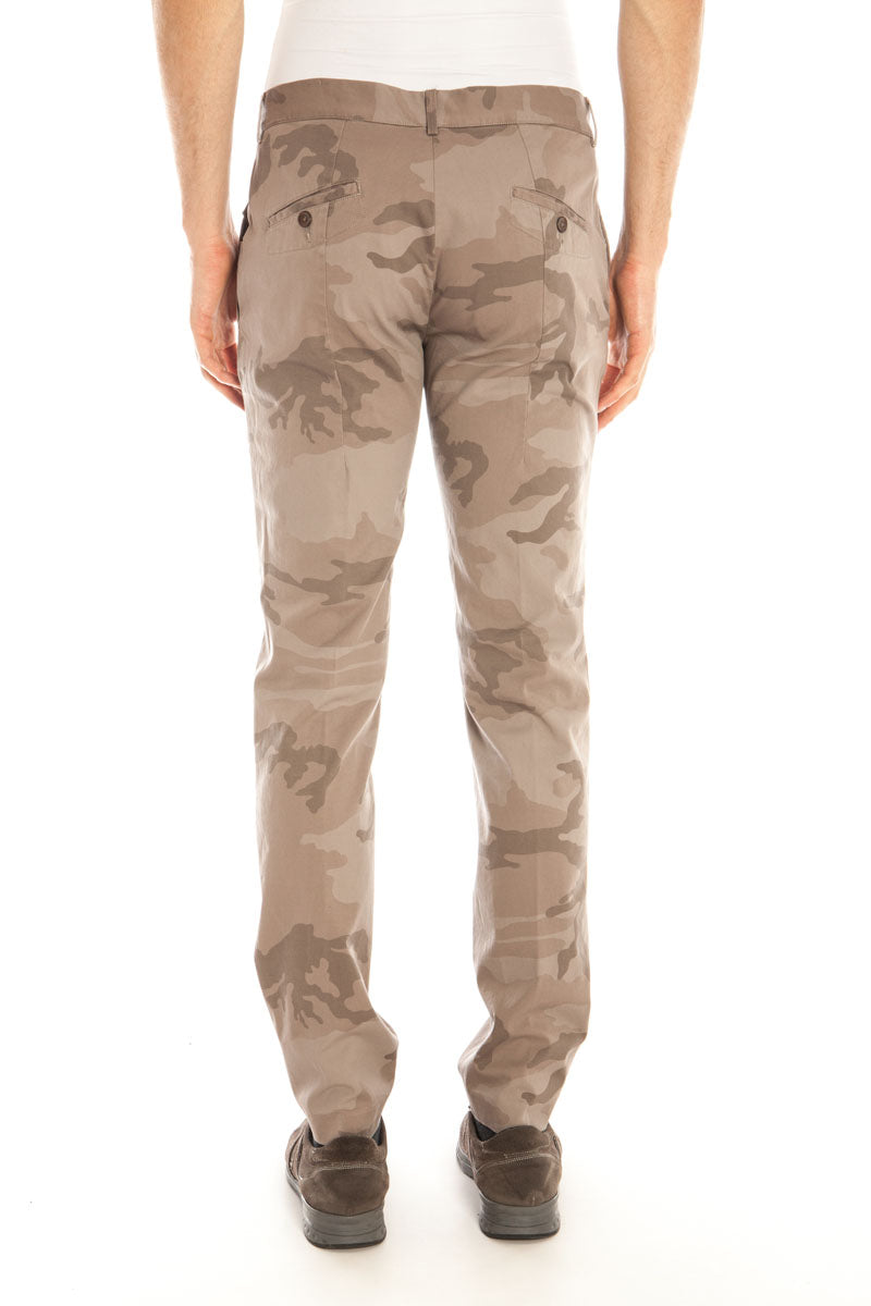 Pantaloni Daniele Alessandrini Beige 52 in Cotone Elastan - mem39