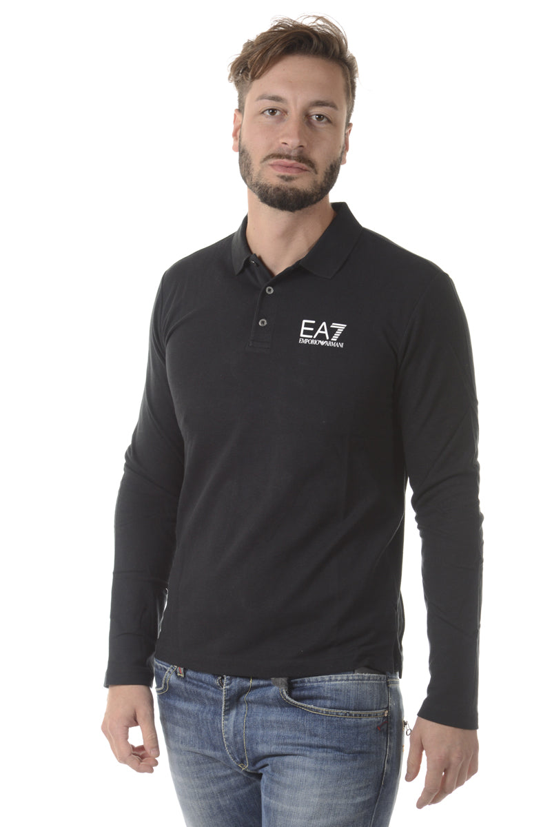 Polo Emporio Armani EA7 Manica Lunga Nera - mem39