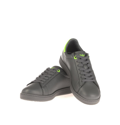 Sneakers Emporio Armani EA7 Pelle Grigio/Verde - mem39