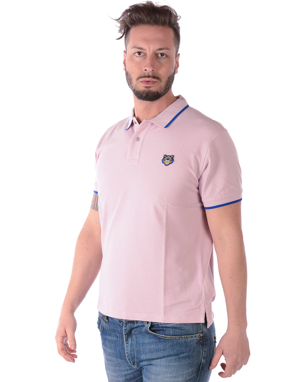 Polo Kenzo Rosa Arancione Ricamato XXXL - mem39