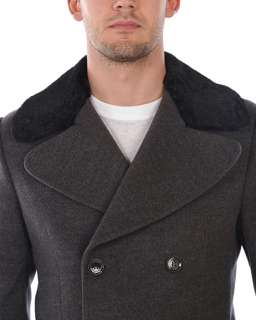 Cappotto Daniele Alessandrini Grigio Taglia 48 - mem39