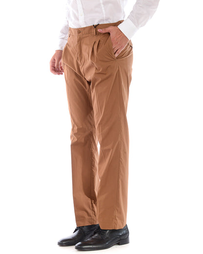 Pantaloni Cotone Daniele Alessandrini 46 Marrone - mem39