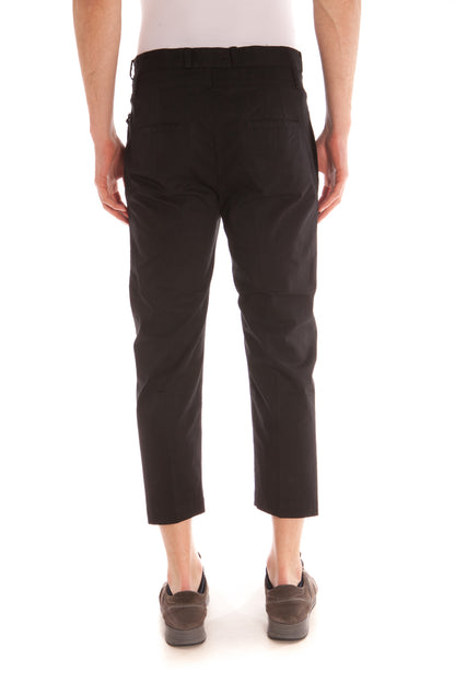 Pantaloni Daniele Alessandrini Cotone Elasticizzato Nero M - mem39