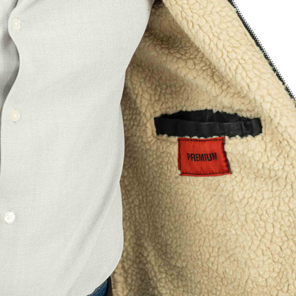 Giacca Biker In Vera Pelle Nero Interno Nero Uomo Slim In Stile Montone Collo Con Fibbia Rindway