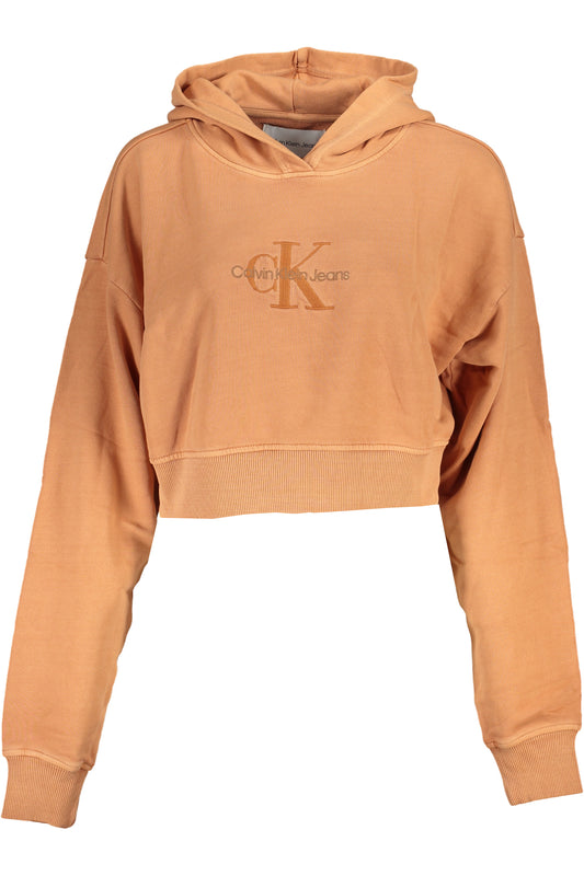 Calvin Klein Felpa Senza Zip Donna Arancio - mem39