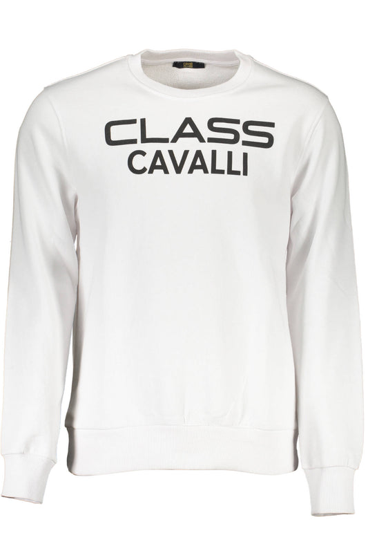 Cavalli Class Felpa Senza Zip Uomo Bianco - mem39